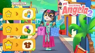 🛫Travel Fun Completed In My Talking Angela 2 🛬|Chamor Games