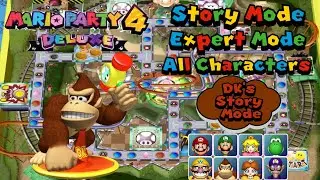 Mario Party 4 Deluxe - Story Mode - All Characters Playthrough - Part 1 Happy Birthday DK (PBP)