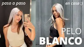 pelo blanco/platinado en casa - paso a paso *saludable, brillante y MUY blanco*