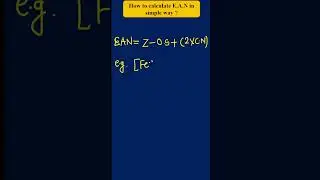 Trick to calculate Effective Atomic Number: EAN Rule #EAN #coordinationchemistry #jeemains2026 #neet