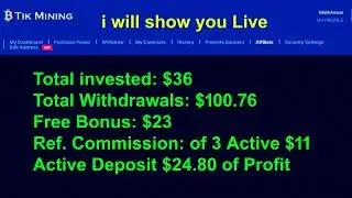 How to Earn Money | Account History  | Tik Mining Live Withdraw | Payment Proof 3-6-2024