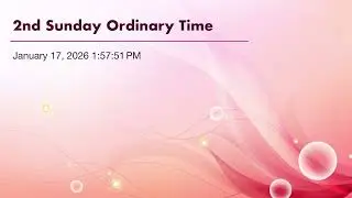 2nd Sunday Ordinary Time