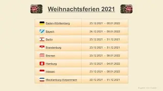 Weihnachtsferien 2021