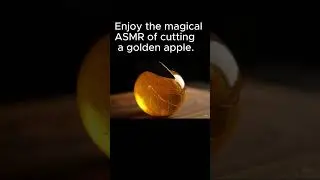 ASMR Golden Apple 🍏✨ Cutting Fantasy Fruit