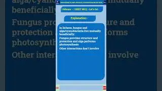 Lichen Interaction & Logistic Growth | NEET Biology MCQs Explained in 1 Minute #cbse12thbiology