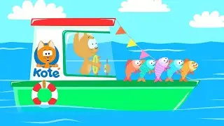 Five Cute Little Fishies  -  MEOW MEOW KITTY SONG 😸  - Songs
