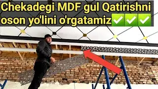 So&rsquo;raganlar uchun Tunikafondi chekasidegi Mdf gul qatirish jarayoni