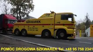 POMOC DROGOWA - SZKWAREK - Obsługa wypadku, holowanie samochodu ciężarowego część 2
