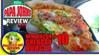 Papa John's&reg; | Обзор пиццы &laquo;Бекон, Чеддербургер&raquo;! 🥓🍔🍕