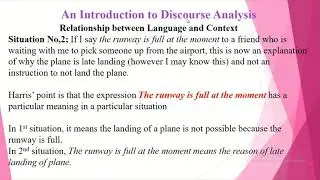 Language & Linguistics An Introduction to Discourse Analysis