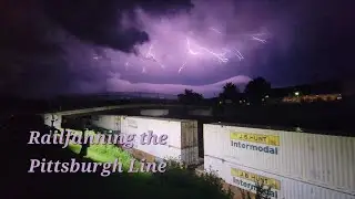 NS Intermodal Under Lightning Filled Skies | Gallitizin, PA | Pittsburgh Line Short Video