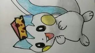 Drawing pokemon with among us hats #part3(pachirisu)