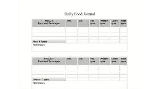 Daily Food Log