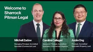 Добро пожаловать в юридическую фирму Sharrock Pitman Legal!