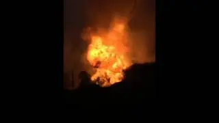 Gas well fire in Greensburg Pa.
