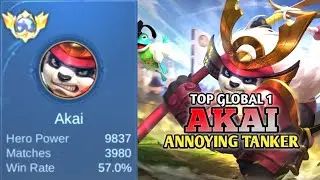 AKAI BEST BUILD 2025 | BUILD TOP 1 GLOBAL AKAI GAMEPLAY | MOBILE LEGENDS