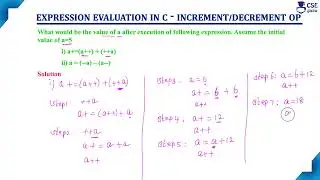 Evaluate an Expression Example 8 Increment | Basic Concepts of C | Lec 42 | C Programming