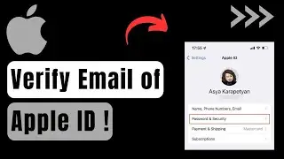 Verify Email Address On Apple ID !