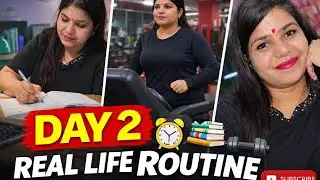 Day 2 | Real Life Routine | Study &bull; Workout &bull; Mom Life | Daily Vlog