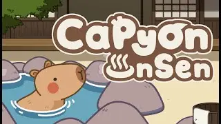 Capyon Onsen - Idle cozy capybara games release on steam store page