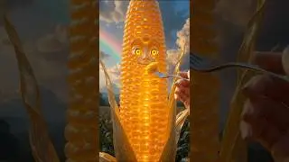 🌽✨ Magical Crystal Corn | Enchanted Shali with Human Face | #CrystalCorn #magicalvegetable  #aiart