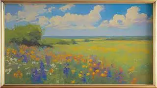 Spring Landscape Bliss | Framed TV Art for Nature Lovers | Peaceful Scenic Display in 4K