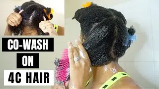 How To COWASH + DETANGLE 4C Hair ! | TGIN Quench 3in1