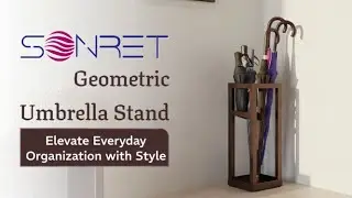 SONRET Metal Umbrella Stand Holder with Dual Storage Levels & Drip Tray Metal Umbrella Stand