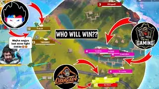 Analysing Dangerous Last Zone Fight Between Tg Vs Og elite Vs Tsg Vs Icon Paul😲😲!! Garena Free Fire