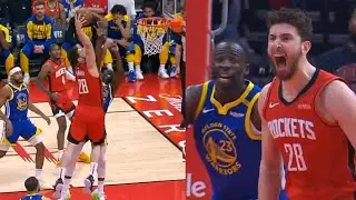 Alperen Şeng&uuml;n NASTY poster dunk on Draymond Green and was so hyped 🔥