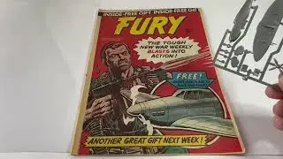 Винтажный комикс Fury Weekly, первый выпуск, 1977 год, с бесплатной моделью военного самолета, 16...