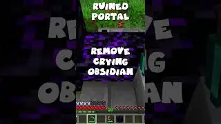Let's Repair a Ruined Portal in Minecraft Survival! 😎😎 #shorts