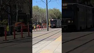 SacRT Light Rail Passes Closed Outbound Mather Field/Mills Station Construction March 18, 2024