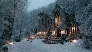 Winter Storm Winds Raging Outside A Cozy Home Creating Perfect Sleep Ambience