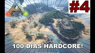 Dia 4 - Desafio 100 dias na Ilha Hardcore! | ARK: Survival Evolved |!discord / !pix / !redes