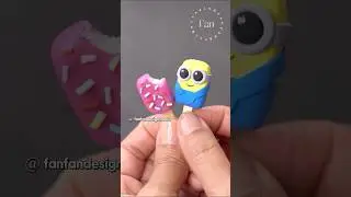 How to make minion ice cream with fondant or air dry soft foam clay craft art tutorial for beginner