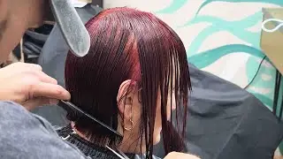 SUPER HAIRCUT - SHORT BOB WITH BANGS FOR OLDER WOMEN