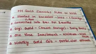 # My Gold Saving Plan in 2026 # Planned & Started in 2026# 