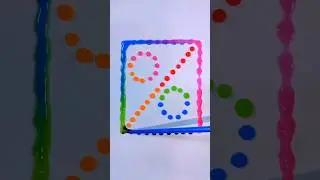 ⭕🟧🟩 Square Colours Mixing Drop Art 🎨#shorts #art #youtubeshorts