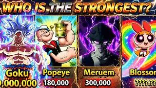 The Strongest Characters in Animation 🔥 Power Level Ranking