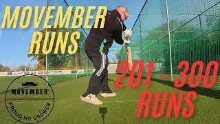 Movember Cricket Runs Challenge 201 - 300 Runs Completed #cricket #movember