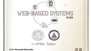 HTML(4): Tables