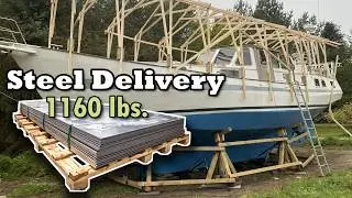 One person. 1160lbs of steel: From Wreck To World Cruiser SY Carla - Part 51