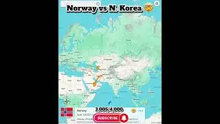 Norway vs North Korea size comparison | #shorts #norway #northkorea #mapping #world #map #viral
