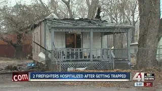 2 KC firefighters hospitalized after house fire
