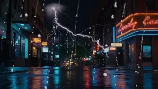 City Street Rain Ambience | Late Night Calm for Stress Relief