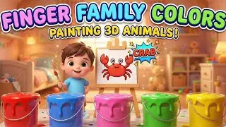 Finger Family Colors: Painting 3D Paintings! 🎨 | Learn Colors