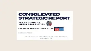 Live Discussion: Texas Country Artists Deserve Better - Consolidated Strategic Report