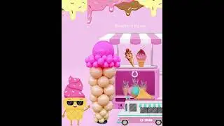 Strawberry Ice cream cone balloon design 💕. Message in description 