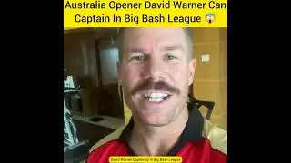 Australia opener David Warner can captain in Big Bash League#youtubeshorts #shorts #davidwarner